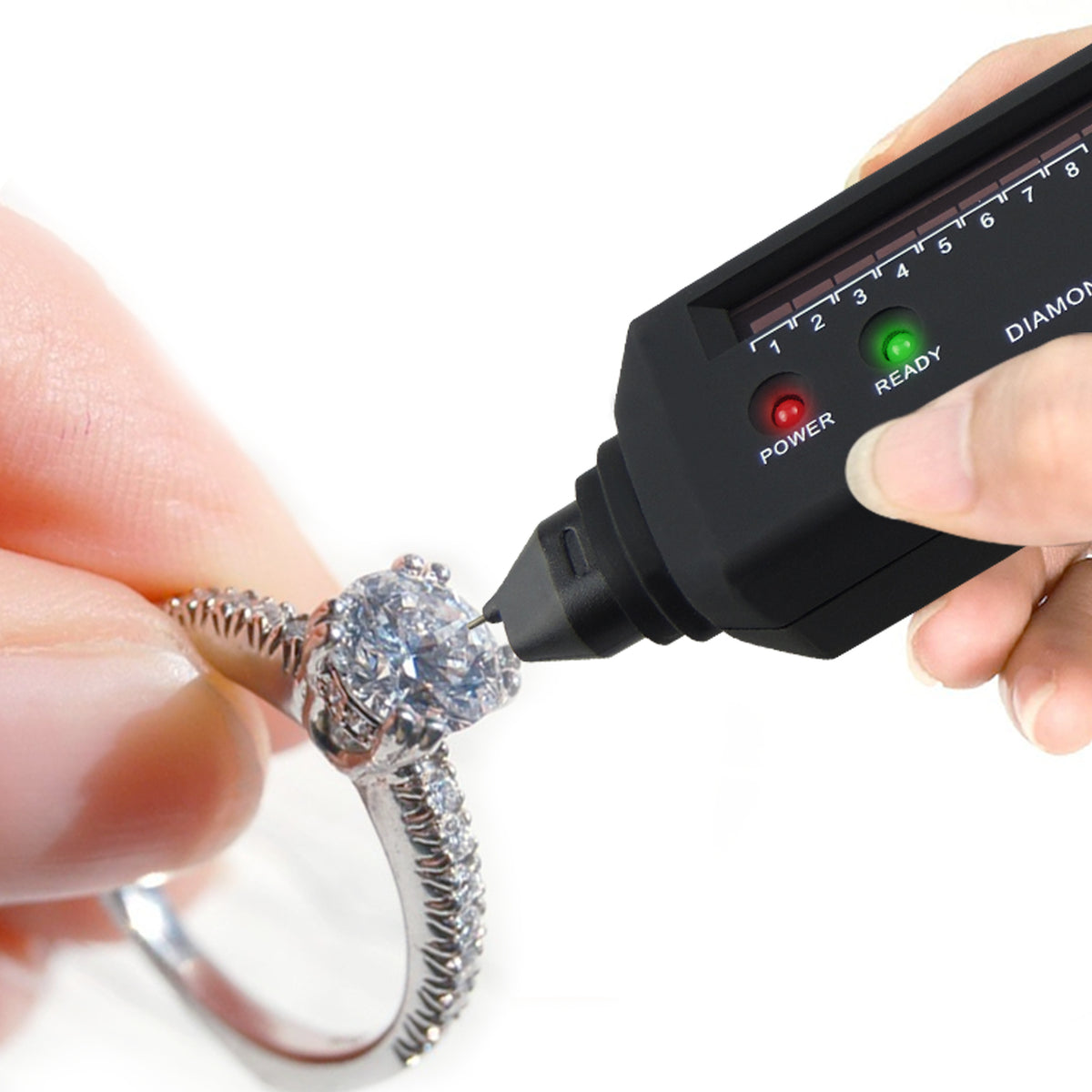 Digital Eleronic Moissanite Diamond Tester Jewelry Testing Tools Black 