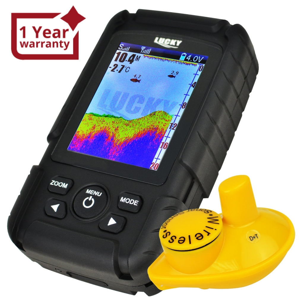 FF-718LIC-W Lucky Rechargeable Colored LCD Fish Finder Locator – Gain  Express