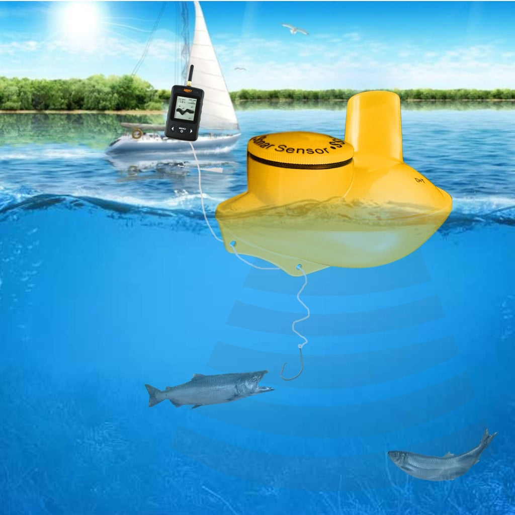 FFW-718BLK Lucky Wireless Fish Finder Locator with 45m (135ft) Depth & 120m  (400ft) Wireless Range - Tekcoplus Ltd.