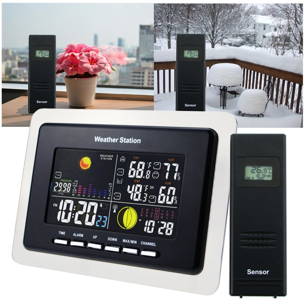 WS-104_EU_3S Weather Station Indoor Outdoor Temperature Humidity RCC D