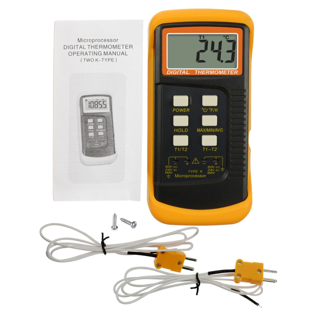 GX Pro 2 K Type Digital Thermometer with Thermocouple Sensors 68022