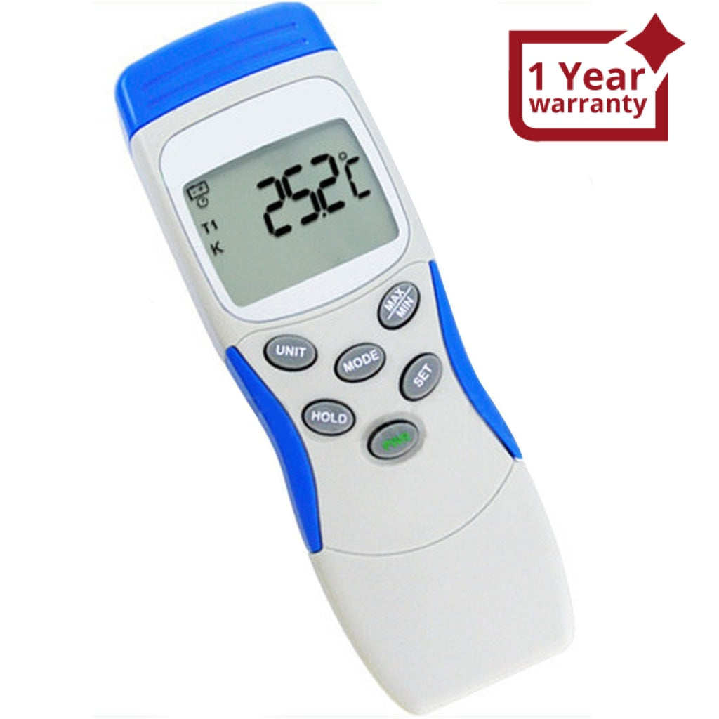 Digital 4 Channels K Type Thermocouple Thermometer with Metal & Bead  Probes, Handheld with Backlight, High Temp Meter Tester Multi Measurement