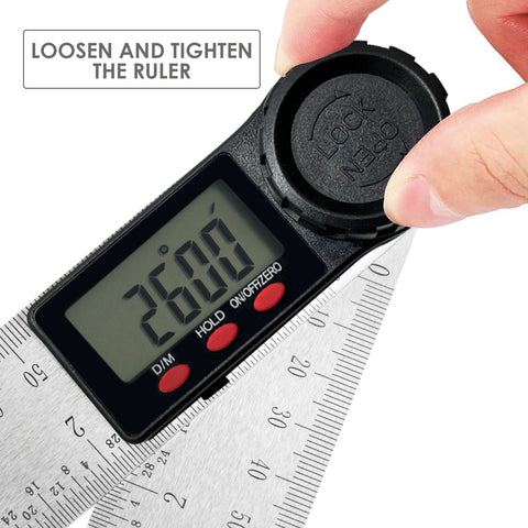 AGF-323 Digital Angle Finder Ruler Zeroing and Locking Function Precis –  Gain Express