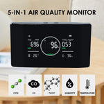 Aqm-421 Professional 5In1 Indoor Air Quality Monitor Co | Co2 Tvoc Meter Humidity & Temperature