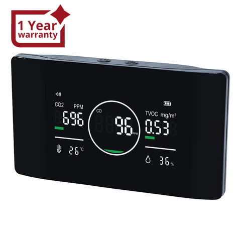 Aqm-421 Professional 5In1 Indoor Air Quality Monitor Co | Co2 Tvoc Meter Humidity & Temperature