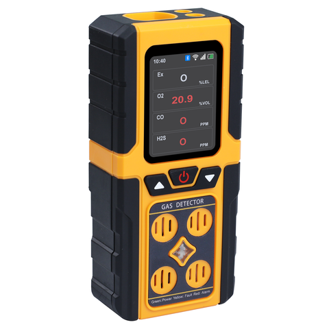 Aqm-434 Gas Leak Detector 4-In-1 H2S|Ex|O2|Co Tester Analyzer Instant Alerts Audible Light