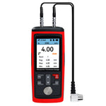 CTM-444 Professional Thickness Gauge Ultrasonic Thickness Meter Datalogger 1.0~300.0mm (0.03~11.8inches) Record 1500 Data MAX|MIN|AVE Reading Colored Screen for Steel, Metal, Ceramics etc. Measurement