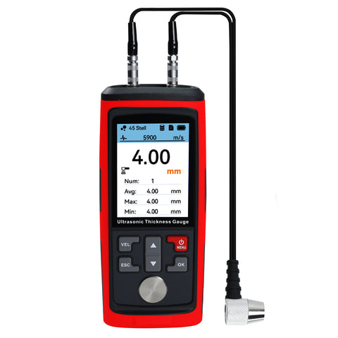 Ctm-444 Professional Thickness Gauge Ultrasonic Meter Datalogger 1.0~300.0Mm (0.03~11.8Inches)