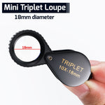 Gem-451 Magnifier Mini Jeweler Loupe (10X / 20X 30X) 18Mm High-Quality Optical Triplet Lens Battery