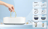 Ultrasonic Jewelry Cleaner Machine 600Ml Portable Denture And Eye Glasses High Frequency Vibration