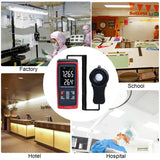 Lux-426 Split Type Digital Light Lux Meter With Temperature Measure Colored Lcd Display Illuminance