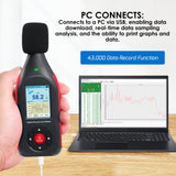 Slm-441 Decibel Meter Datalogger Sound Level Tester Noise Reader Monitor Spl With 43 000 Data