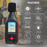 Slm-441 Decibel Meter Datalogger Sound Level Tester Noise Reader Monitor Spl With 43 000 Data