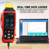 The-373 K/J/T Datalogger Thermocouple Thermometer -200~1372°C (-328~2501°F) 4-Channel Display