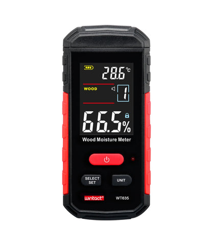 Digital Wood Moisture Meter Detector with LCD Backlight Display for Building Projects, Checking Firewood & Lumbers, Industrial & Home Improvement