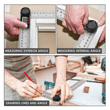 6 - 039R_200MM 6 - 039R_200MM 2 - in - 1 Digital Protractor Electronic Angle Ruler 200mm (8inch) 360° Angle & Length Measurement for Home Improvement, Woodworking, Workshop - Gain Express