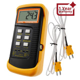 68022 68022 Digital 2 Channels K - Type Thermometer 2 Thermocouples - 50~1300°C ( - 58~2372°F) Handheld High Temperature Kelvin Scale Dual Measurement Meter Sensor - Gain Express