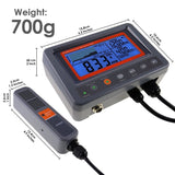 7530 Digital CO2 Carbon Dioxide IAQ Monitor Controller with Relay Function 4.5M Cable NDIR Sensing Probe for Green House Home, Office, Factory - Gain Express