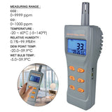 77597 6 in 1 Combo Multi - function CO2 & CO & Temperature, Humidity RH %, DP, WB, USB Data Logger with Software, Meter IAQ Tester - Gain Express