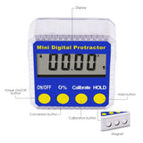 810 - 100 Digital Bevel Box Inclinometer with Magnets & Always Upright Display Protractor Large LCD - Gain Express