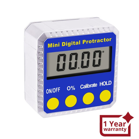 810 - 100 Digital Bevel Box Inclinometer with Magnets & Always Upright Display Protractor Large LCD - Gain Express