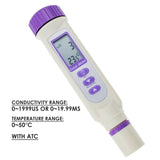 835 - 1 Digital Waterproof EC Conductivity Temperature Meter Tester Pen - type, Dual Display Water Quality, Thermometer, IP65 - Gain Express