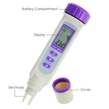 835 - 1 Digital Waterproof EC Conductivity Temperature Meter Tester Pen - type, Dual Display Water Quality, Thermometer, IP65 - Gain Express