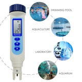 837 - 2 Salinity & Temp Meter Pen Type Salt Water Quality Tester ATC NaCl, 9999 ppm / 100.0ppt/ 10% / 0.95 - 1.08 SG Measurement Units 3 - in - 1 Checker for Saltwater Aquarium Pond Food Pool Cooking Seawater - Gain Express