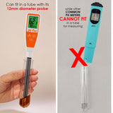 8694 8694 Long Glass Tube Pentype pH Meter Sharp Tip Probe Digital Water Quality Tester Dual Display with ATC 2.0~12.0pH Measurement Range - Gain Express