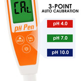 8694 8694 Long Glass Tube Pentype pH Meter Sharp Tip Probe Digital Water Quality Tester Dual Display with ATC 2.0~12.0pH Measurement Range - Gain Express