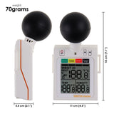 87784 87784 Wearable 2 - in - 1 WBGT + HI Heat Index Checker Wet Bulb Globe Temperature Heat Stress Meter Air Globe Temperature Humidity Tester with Dangerous Level Indicator Audible Alarm - Gain Express