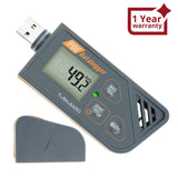 88163 88163 Digital Waterproof USB Datalogger Humidity Temperature and Pressure Barometric Data Logger gauge, generate PDF/Excel report LED indicator - Gain Express