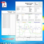 88163 88163 Digital Waterproof USB Datalogger Humidity Temperature and Pressure Barometric Data Logger gauge, generate PDF/Excel report LED indicator - Gain Express