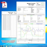 88163 88163 Digital Waterproof USB Datalogger Humidity Temperature and Pressure Barometric Data Logger gauge, generate PDF/Excel report LED indicator - Gain Express