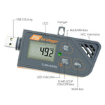 88163 88163 Digital Waterproof USB Datalogger Humidity Temperature and Pressure Barometric Data Logger gauge, generate PDF/Excel report LED indicator - Gain Express