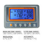 88598 88598 Digital 4 Channels K - type Thermocouple Thermometer SD Card Logger High / Low Alarm Big LCD Display - Gain Express