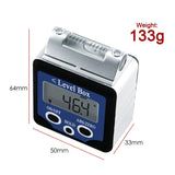 AG - 02LB Digital 360° Spirit Level Angle Gauge Inclinometer w/ Magnets Box Type +/ - 180 degree Accuracy 0.1 degree Bevel Box Level Angle Finder Large LCD Display - Gain Express