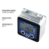 AG - 02LB AG - 02LB Digital 360° Spirit Level Angle Gauge Inclinometer w/ Magnets Box Type +/ - 180 degree Accuracy 0.1 degree Bevel Box Level Angle Finder Large LCD Display - Gain Express