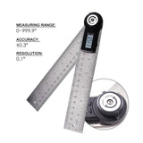 AG - 200D AG - 200D Digital 2 - in - 1 Angle Finder Meter Protractor Ruler 360° 400mm Measure CE Marking LCD Display - Gain Express