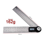 AG - 200D AG - 200D Digital 2 - in - 1 Angle Finder Meter Protractor Ruler 360° 400mm Measure CE Marking LCD Display - Gain Express