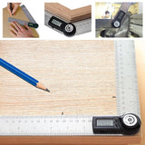 AG - 300D AG - 300D Digital 2 - in - 1 Angle Finder Meter Protractor Ruler 360° 600mm CE marking Digital LCD Display - Gain Express