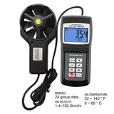 AM - 4836V Digital 3 - range Multi - function Thermo Anemometer, Air Speed Wind Flow Temperature Velocity Beaufort Scale, Backlight, Weather Analysis, Navigation, Marine Applications, HVAC, Data Collection - Gain Express