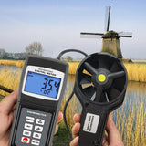 AM - 4836V Digital 3 - range Multi - function Thermo Anemometer, Air Speed Wind Flow Temperature Velocity Beaufort Scale, Backlight, Weather Analysis, Navigation, Marine Applications, HVAC, Data Collection - Gain Express