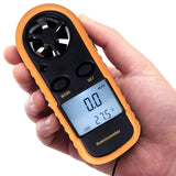 AM - 816 2 - in - 1 Mini Handheld Digital Anemometer with Thermometer, Air Flow Wind Speed Meter, Beaufort Wind Scale Bar Graph, Ideal for Drone Flying, Sailing, Ventilation System Airflow Measurement, m/S , km/H , Ft/min., Knots, mph, Celsius or Fahrenheit - Gain Express