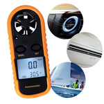 AM - 816 2 - in - 1 Mini Handheld Digital Anemometer with Thermometer, Air Flow Wind Speed Meter, Beaufort Wind Scale Bar Graph, Ideal for Drone Flying, Sailing, Ventilation System Airflow Measurement, m/S , km/H , Ft/min., Knots, mph, Celsius or Fahrenheit - Gain Express