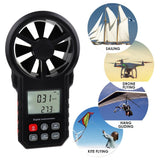 ANE - 272 ANE - 272 Digital Vane Anemometer Handheld Wind Speed Temperature Meter Air Velocity Wind Chill Tester Gauge with MAX/MIN/AVG/Current Measurement Backlight - Gain Express