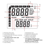 ANE - 272 ANE - 272 Digital Vane Anemometer Handheld Wind Speed Temperature Meter Air Velocity Wind Chill Tester Gauge with MAX/MIN/AVG/Current Measurement Backlight - Gain Express