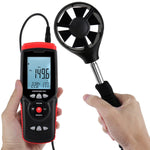 ANE - 273 ANE - 273 Professional Anemometer Datalogger Wind Speed Velocity Meter Air Flow CFM CMM Air Volume Wind Direction Temperature Humidity Measurement Digital Tester Gauge with MAX / MIN / AVG Value, Data Hold, and Backlight - Gain Express