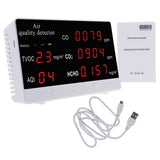 AQM - 306 AQM - 306 Air Quality Monitor CO2 / CO / HCHO / TVOC / AQI Formaldehyde Detector Rechargeable Accurate Air Gas Tester for Home Office and Various Occasion - Gain Express