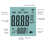 AQM - 338 AQM - 338 Hydrogen Sulfide Detector H₂S Monitor 0~100ppm Electrochemical H₂S Sensor LED Alarm with LCD Screen Backlight Portable Tester - Gain Express